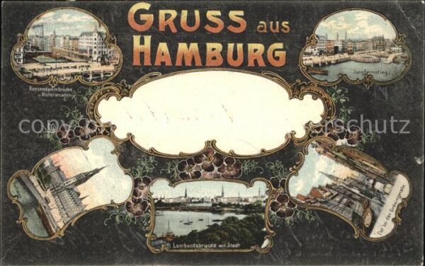 Hamburg Reesendammbrücke Alsterarkaden Jungfern