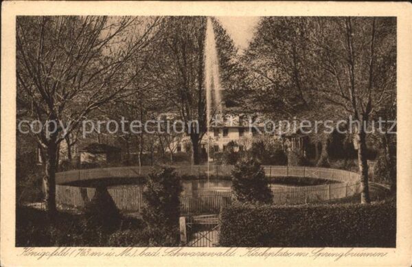 Koenigsfeld Schwarzwald Kirchplatz Springbrunnen