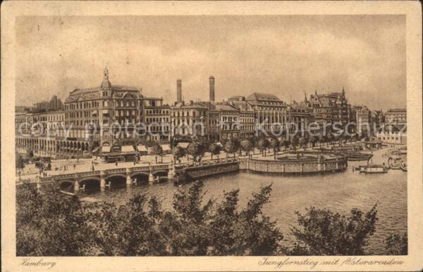 Hamburg Jungfernsteg mit Alsterarkaden
