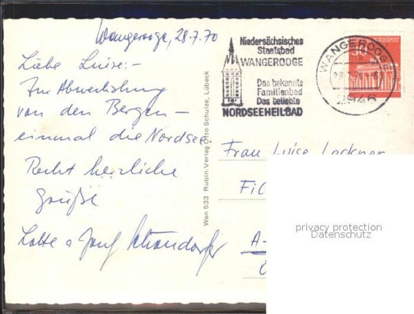 Wangerooge Nordseebad Strand Zedeliusstrasse Kurmittelhaus Wa – Bild 2