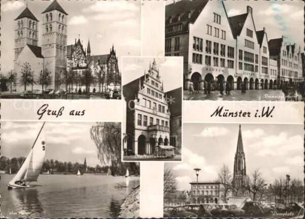 Muenster Westfalen Kirche Prinzipalmarkt Domplatz Aasee St