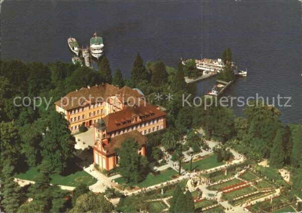 Insel Mainau Fliegeraufnahme Schloss Kirche Terrasse