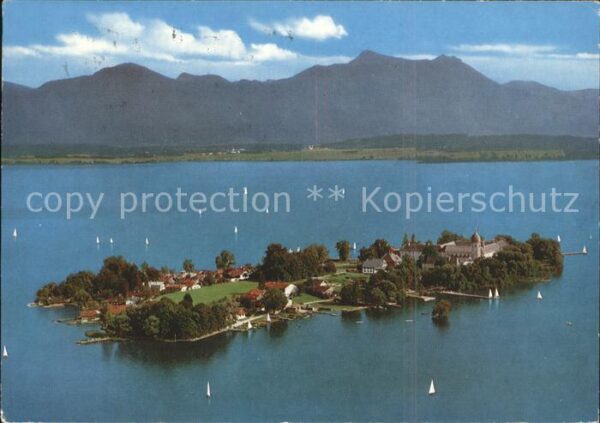 Fraueninsel Chiemsee Fliegeraufnahme Abtei Frauenwörth