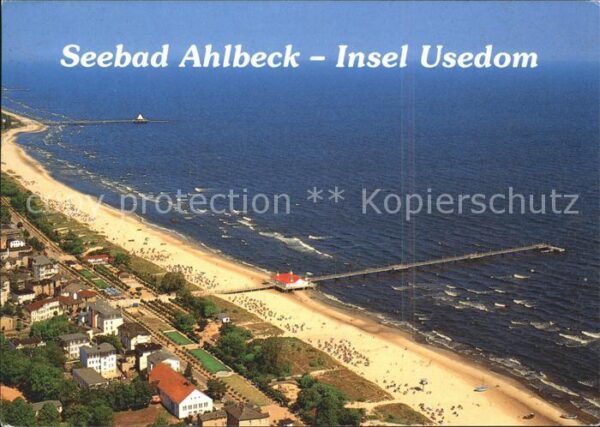 Ahlbeck Ostseebad Fliegeraufnahme Strand Seebrücke