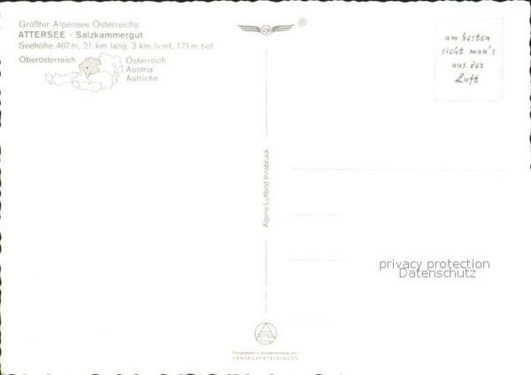 Attersee Fliegeraufnahme Salzkammergutsee – Bild 2