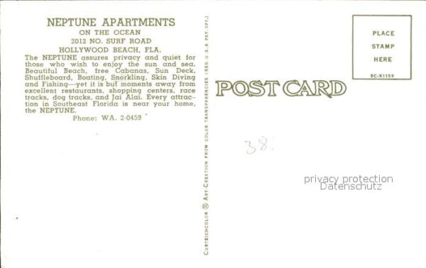 Hollywood Florida Neptune Apartements Strand – Bild 2