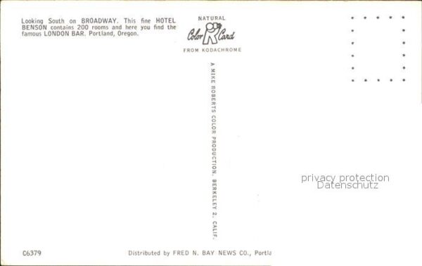 Portland Oregon Broadway Hotel Benson London Bar – Bild 2