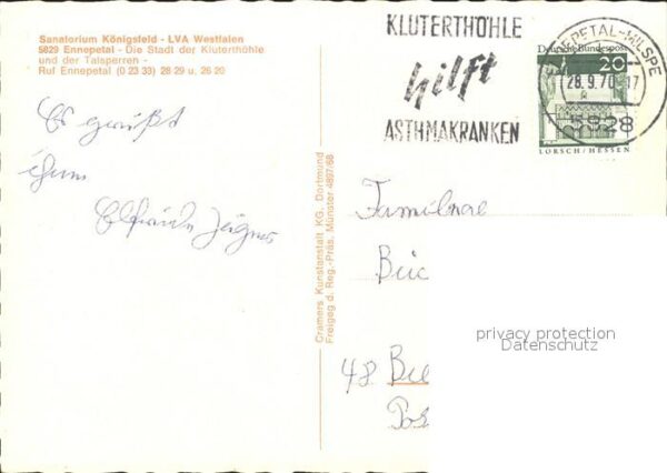 Ennepetal Fliegeraufnahme Sanatorium Königsfeld – Bild 2