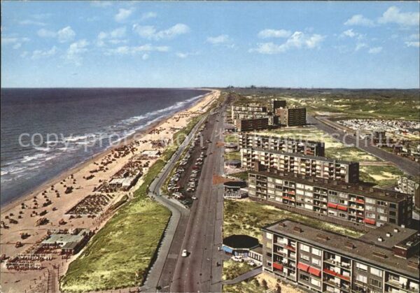 Zandvoort Holland Fliegeraufnahme Strand Häuserblocks