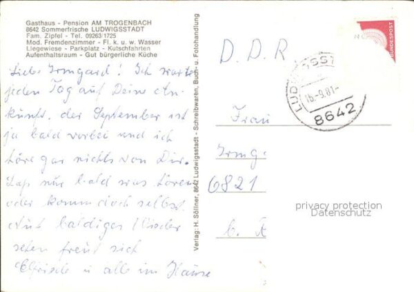 Ludwigsstadt Gasthaus Pension Am Trogenbach – Bild 2