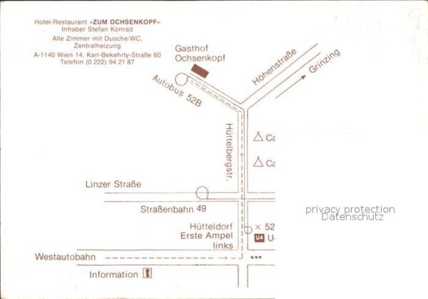 Wien Hotel Restaurant zum Ochsenkopf mit Lag – Bild 2