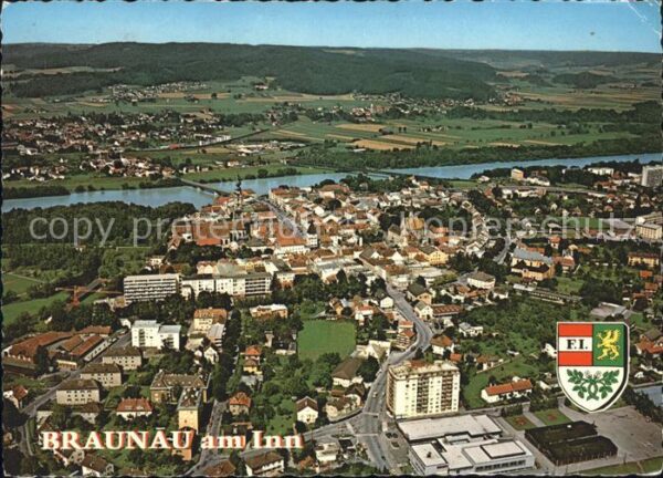 Braunau Inn Oberoesterreich Fliegeraufnahme
