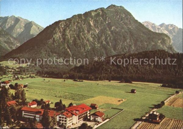 Oberstdorf Fliegeraufnahme Kneippkurhaus Christlic