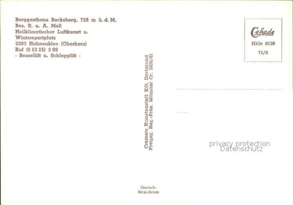 Hahnenklee-Bockswiese Harz Fliegeraufnahme Berggasthaus Bocksberg – Bild 2