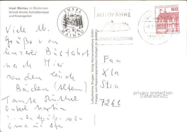Insel Mainau Fliegeraufnahme Schloß Kirche Terrassen – Bild 2