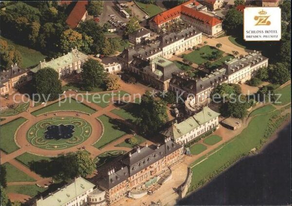 Dresden Fliegeraufnahme Schloss-Hotel Pillnitz