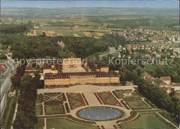 Ludwigsburg Fliegeraufnahme Schloss Favorite mit Pa