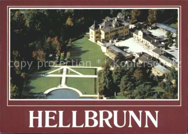 Hellbrunn Fliegeraufnahme Schloss