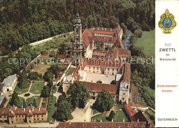 Zwettl-Niederoesterreich Fliegeraufnahme Stift im Waldviertel