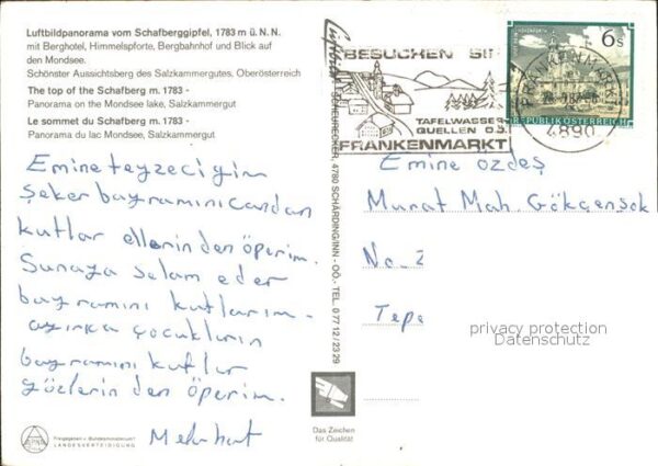 Schafberg Salzkammergut Fliegeraufnahme Gipfel Mondsee Zellerse – Bild 2