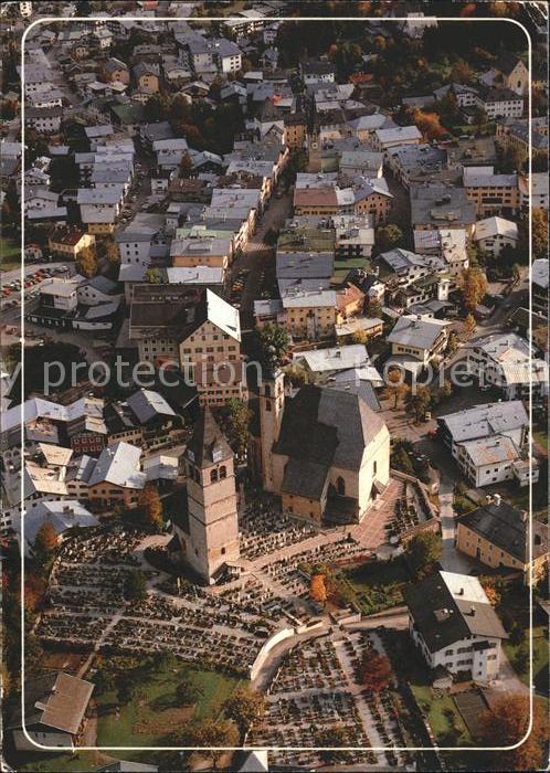 Kitzbuehel Tirol Fliegeraufnahme Kirchenpartie