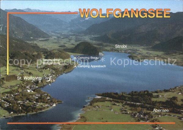St Wolfgang Wolfgangsee Fliegeraufnahme Wolfgangsee Abersee Str