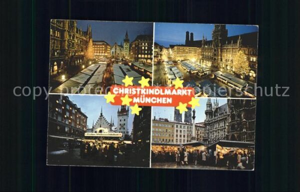 Muenchen Christkindlmarkt Marienplatz