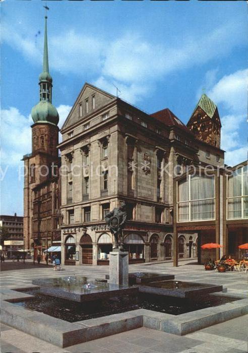 Dortmund Bläserbrunnen und Reinoldikirche