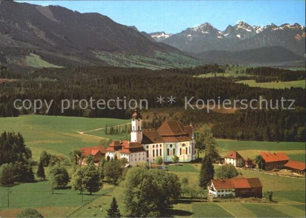 Wies Steingaden Die Wies Wallfahrtskirche Fliegeraufnah