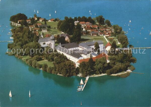 Fraueninsel Chiemsee Fliegeraufnahme Abtei Frauenwörth