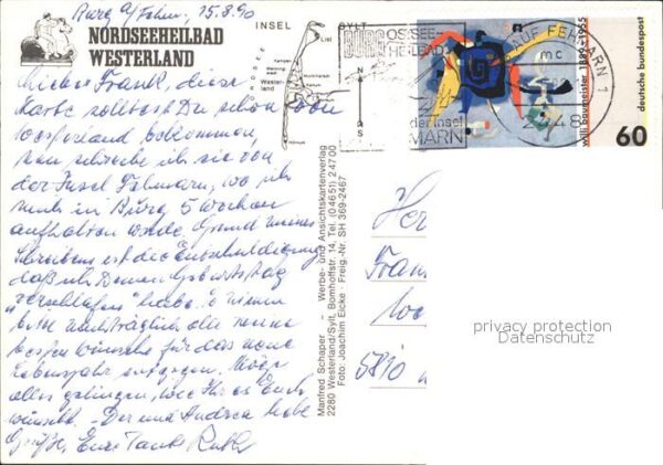 Westerland Sylt Fliegeraufnahme Strand Segelschiff – Bild 2
