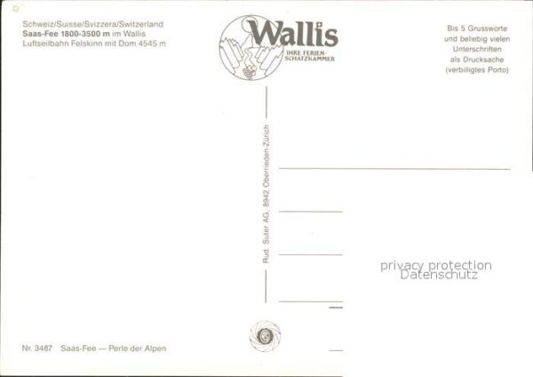Seilbahn Fleskinn Dom Saas-Fee Wallis – Bild 2