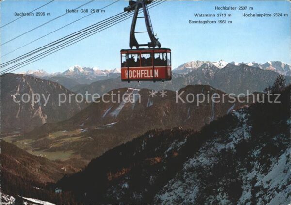Seilbahn Hochfelln Hochkalter Watzmann Hoher Göl