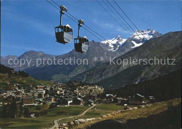 Seilbahn Spielboden Saas-Fee Wallis Fletschhorn