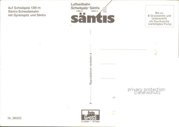 Seilbahn Säntis Schwägalp Gyrenspitz – Bild 2