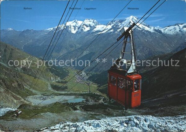 Seilbahn Längfluh Saas-Fee Wallis