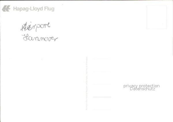 Flughafen Airport Aeroporto Hannover Hapag-Lloyd – Bild 2