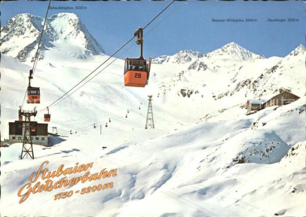 Seilbahn Stubai Gletscher Schaufelspitze Eisgrat