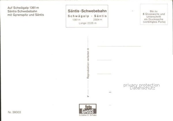 Seilbahn Säntis Schwägalp Gyrenspitz – Bild 2