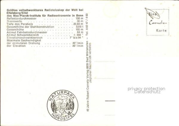 Astronomie Radioteleskop Effelsberg Eifel Max-Plan – Bild 2