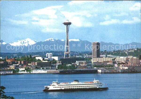 Faehre Ferry Bac Traghetto-- Seattle Space Needle Elliot Bay Cascade