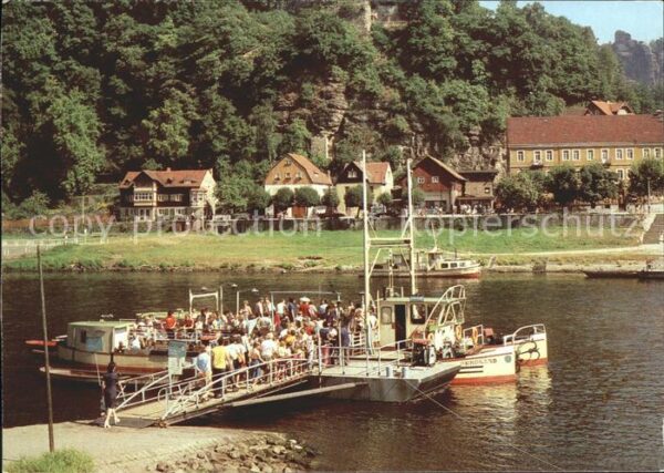 Faehre Ferry Bac Traghetto-- Seilfähre Elbe Rathen
