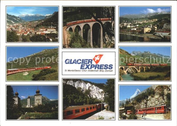 Eisenbahn Glacier-Express St. Moritz-Davos-Chur-A