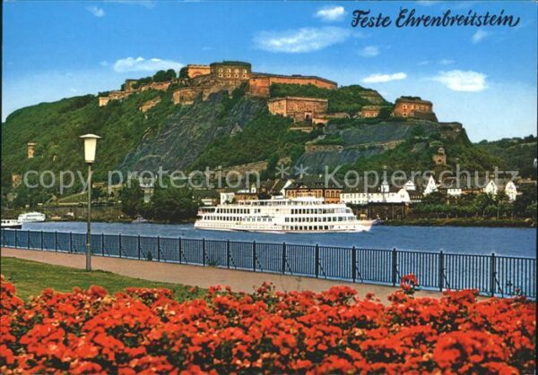 Faehre Ferry Bac Traghetto-- Festung Ehrenbreitstein Koblenz am Rhei