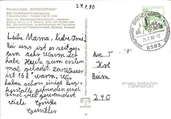 Bischofsgruen Pension-Cafe Wiesengrund – Bild 2