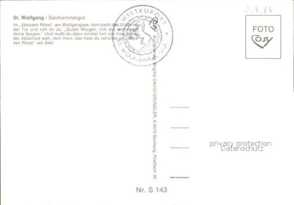 St Wolfgang Wolfgangsee Weisses Rössl Wolfgangsee Segelboot – Bild 2