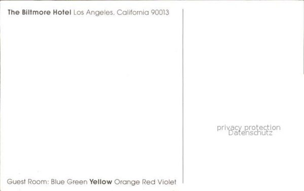 Los Angeles California The Biltmore Hotel Yellow Room – Bild 2