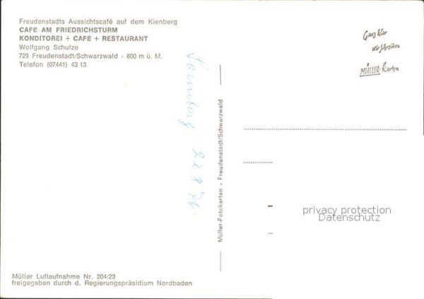 Freudenstadt Cafe am Friedrichsturm Fliegeraufnahme – Bild 2