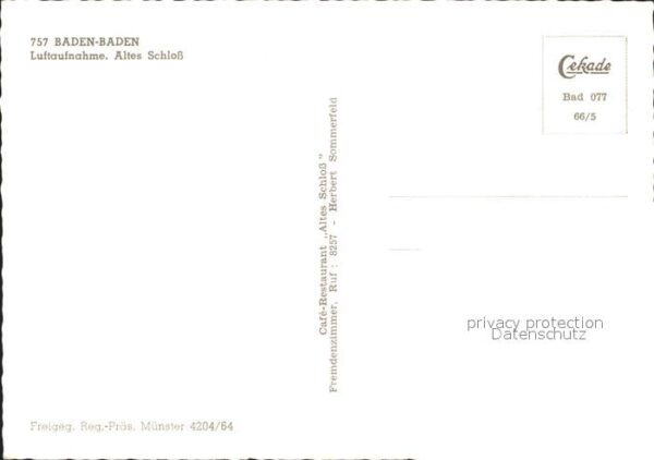 Baden-Baden Altes Schloss Fliegeraufnahme – Bild 2