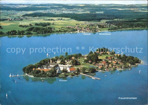 Fraueninsel Chiemsee Kloster Frauenwörth Fliegeraufnahme